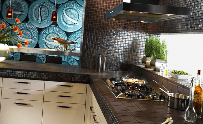 Мозаичная плитка для фартука кухни