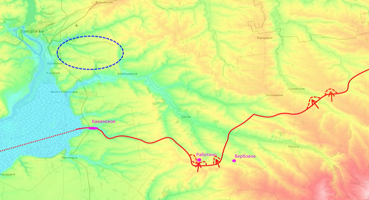 Карта боевых действий на Украине, Запорожское направление, Работино, на 21.03.24 г. Карта СВО от Юрия Подоляки.