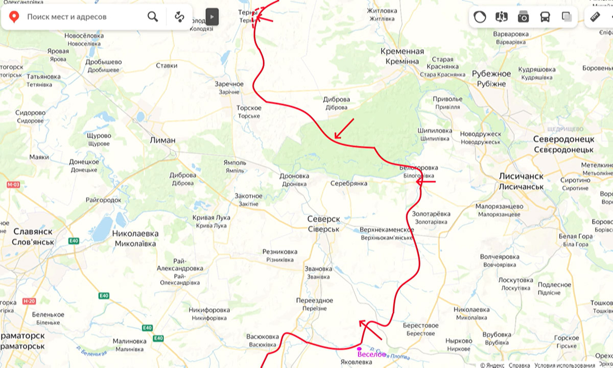 Карта боевых действий на Украине, Северское направление, на 01.04.24 г. Карта СВО от Юрия Подоляки.