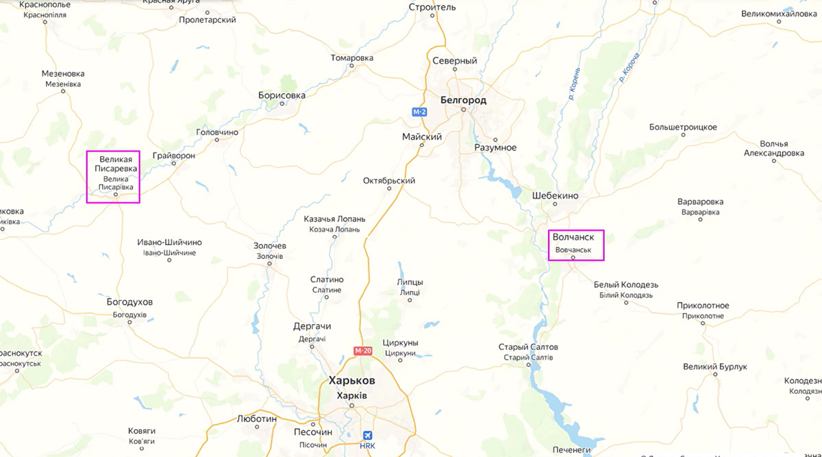 Карта боевых действий на Украине, Слобожанское направление, на 27.03.24 г. Карта СВО от Юрия Подоляки.