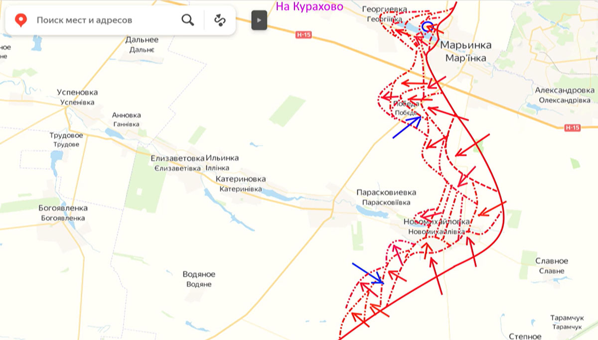 Карта боевых действий на Украине сегодня, Южно-Донецкое направление, на 08.04.24 г. Карта СВО от Юрия Подоляки.