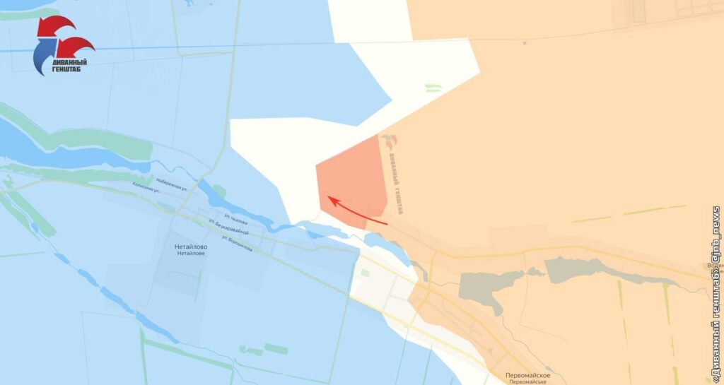 Карта боевых действий на Украине сегодня, Донецкое направление, Нетайлово, на 08.04.24 г. Карта СВО от «Рыбарь».