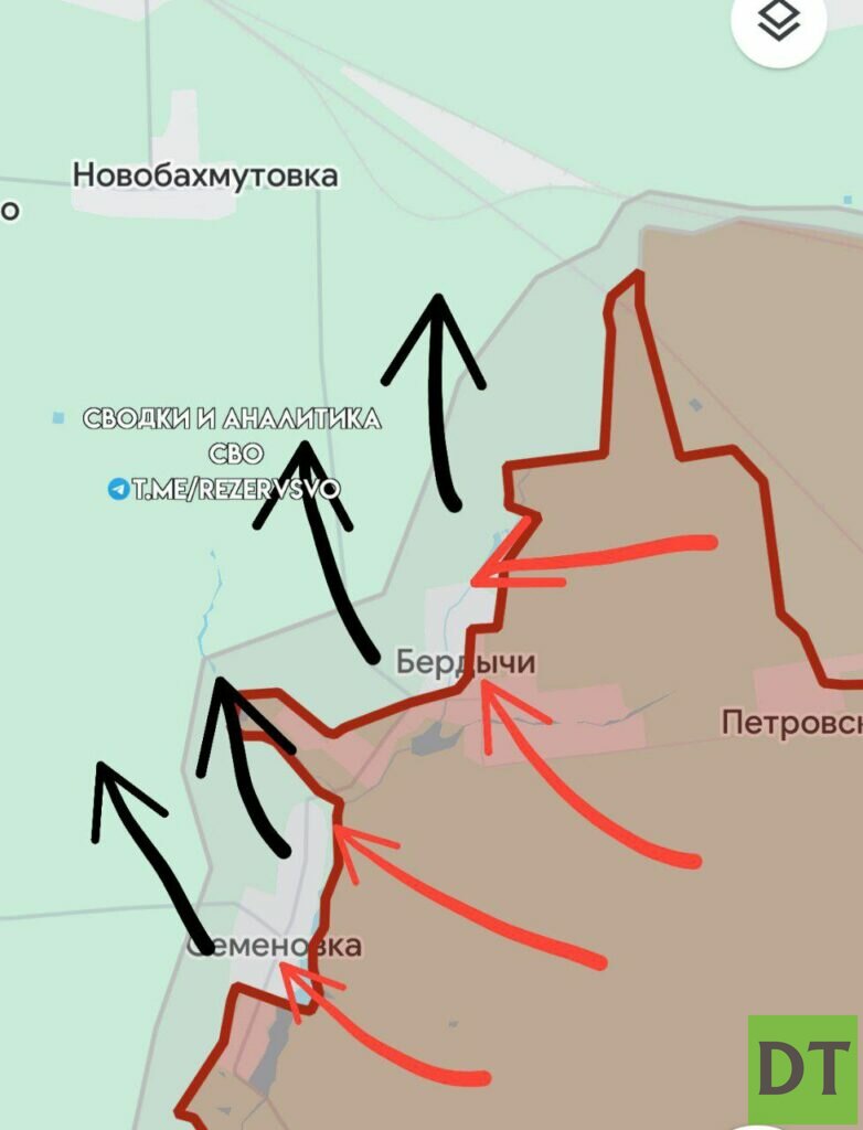 Карта боевых действий на Украине, Фронт западнее Авдеевки, 03.04.24 г.