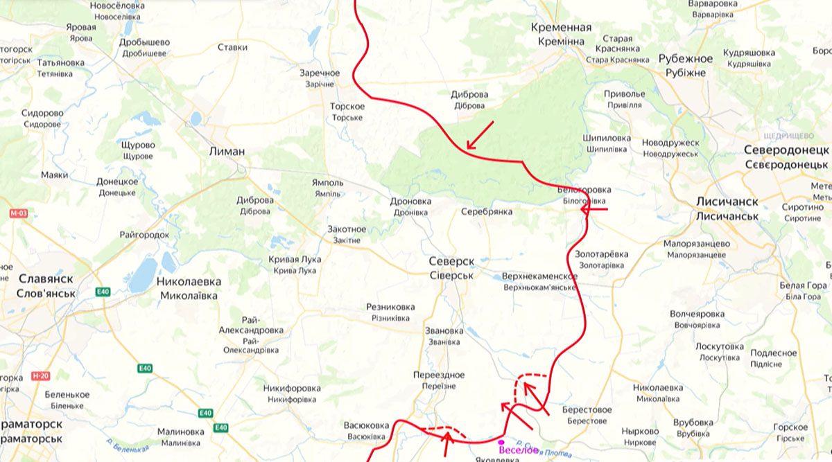 Карта СВО сегодня, Северское направление, 04.04.24 г. Карта СВО от Юрия Подоляки.